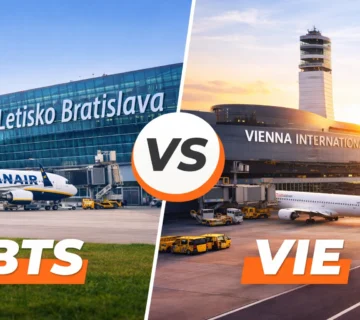 Bratislava vs Viedeň lety – porovnanie letiska Bratislava (BTS) a letiska Viedeň Schwechat (VIE)
